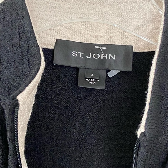 St John Knitted Black and Cream Dress Jacket/Sweater. Size 6 - Picture 7 of 8
